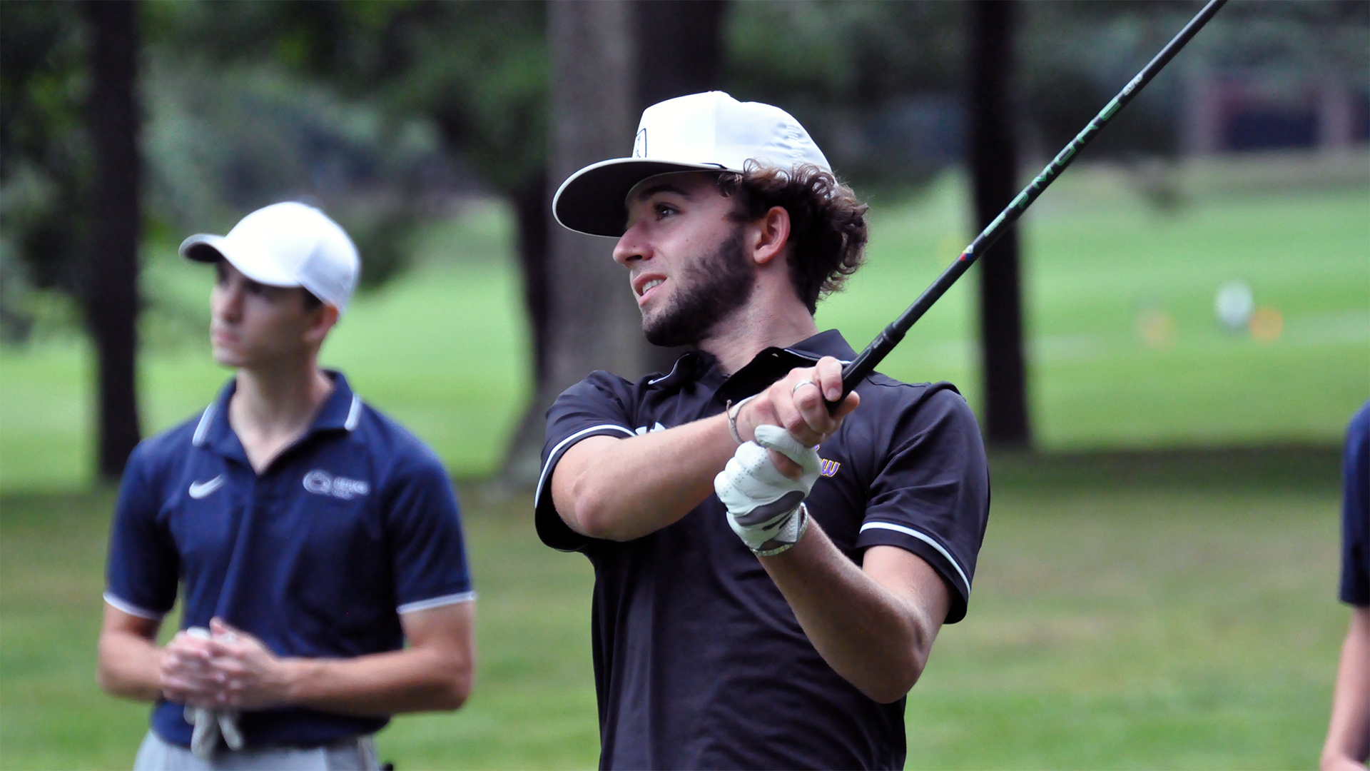 Logan Smith watches his shot. Photo courtesy of Penn State Altoona Sports Information.