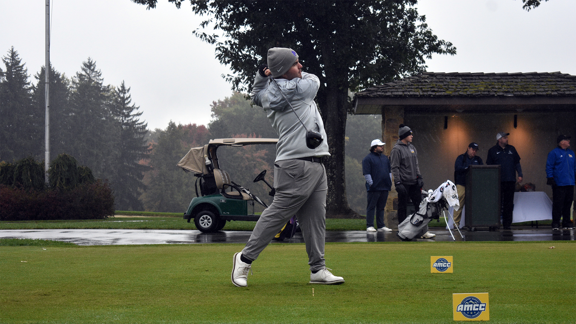 Christian Rotundo birdied on the 16th hole. Photo courtesy of Mount Aloysius Sports Information.