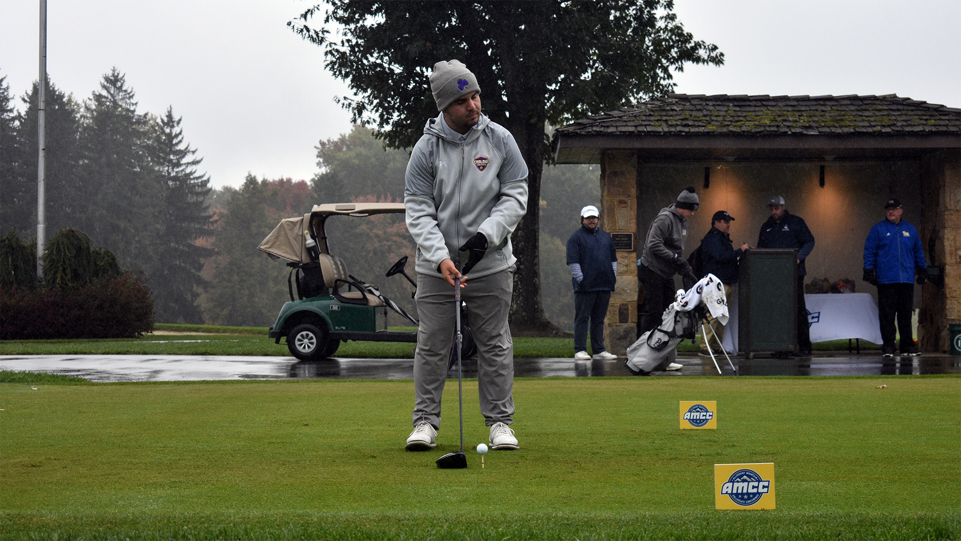 Christian Rotundo shot a career-best 77 to place 12th. Photo courtesy of Mount Aloysius Sports Information.