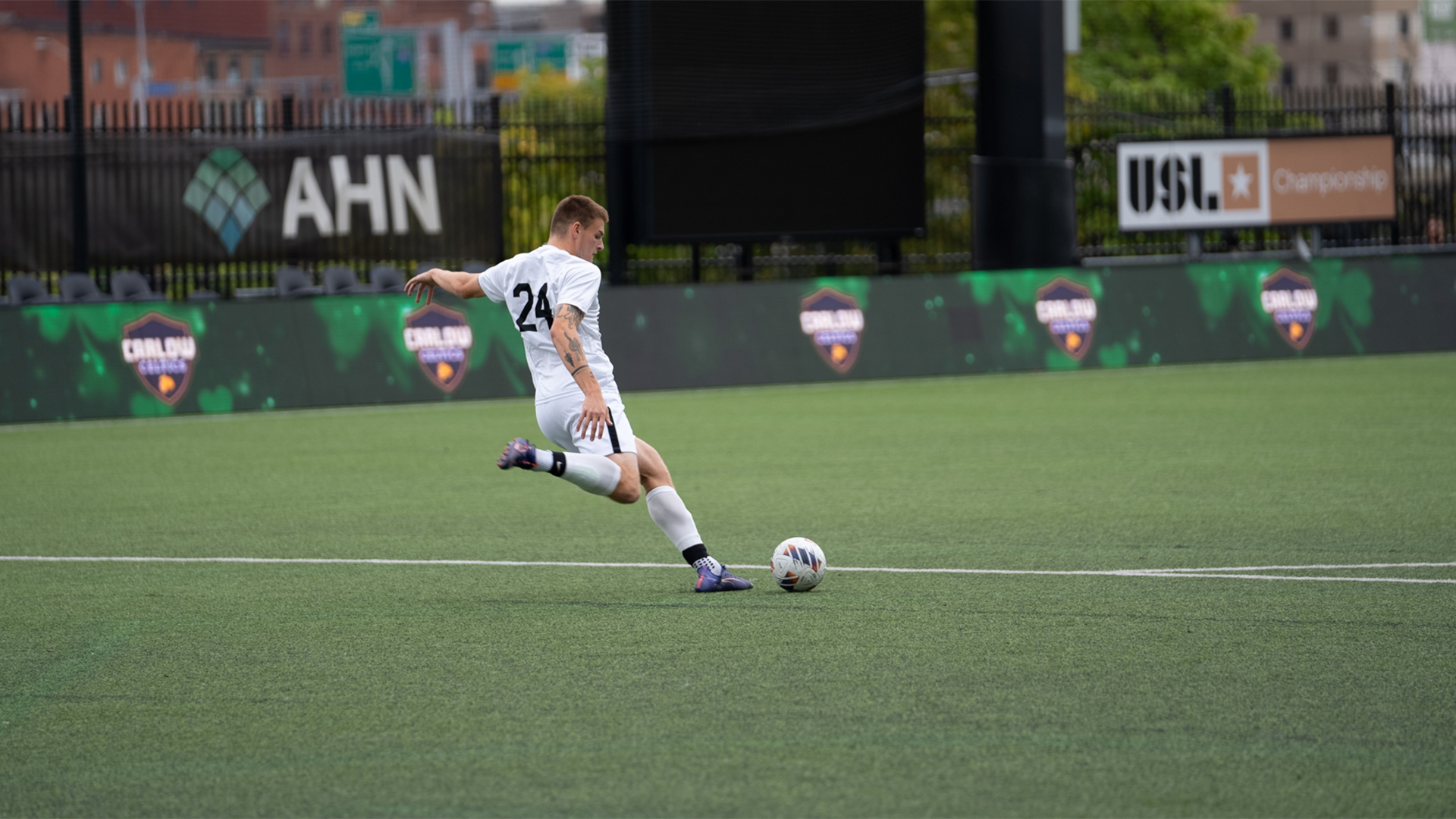 Eric Fowler scored Carlow’s lone goal. Photo by The Storyhaus Agency.