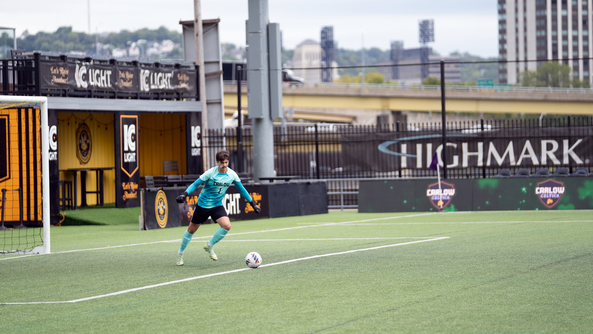 Alex Remington made a save in the first half. Photo by The Storyhaus Agency.