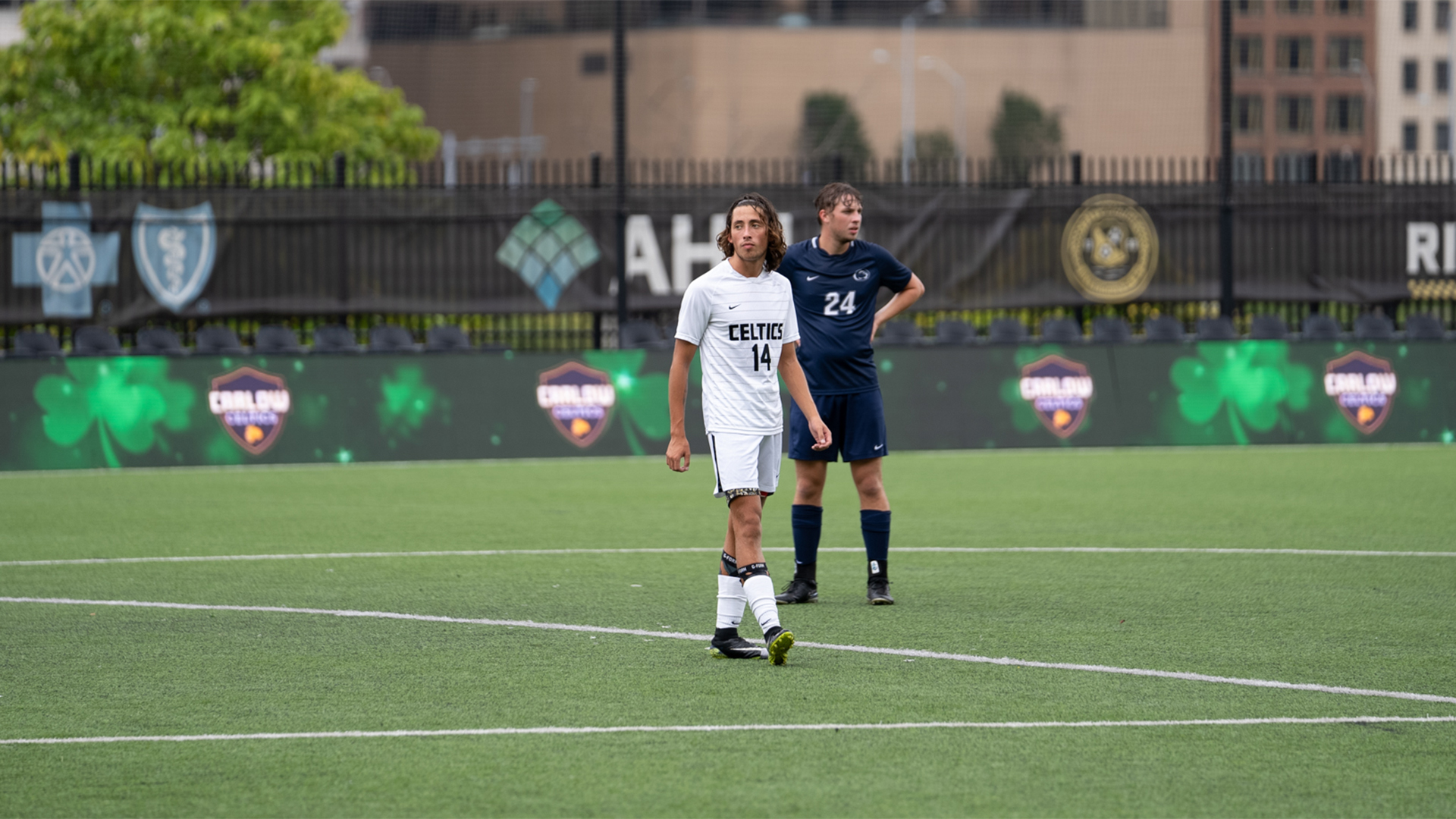 Logan Alexander recorded Carlow’s lone shot on goal. Photo by The Storyhaus Agency.