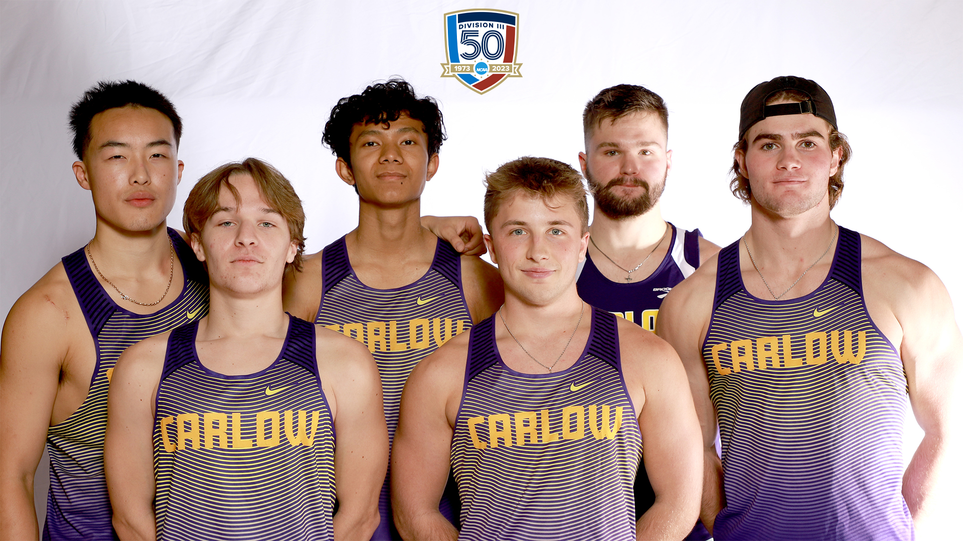 Members of the men’s track & field team. Photo by Robert Cifone.