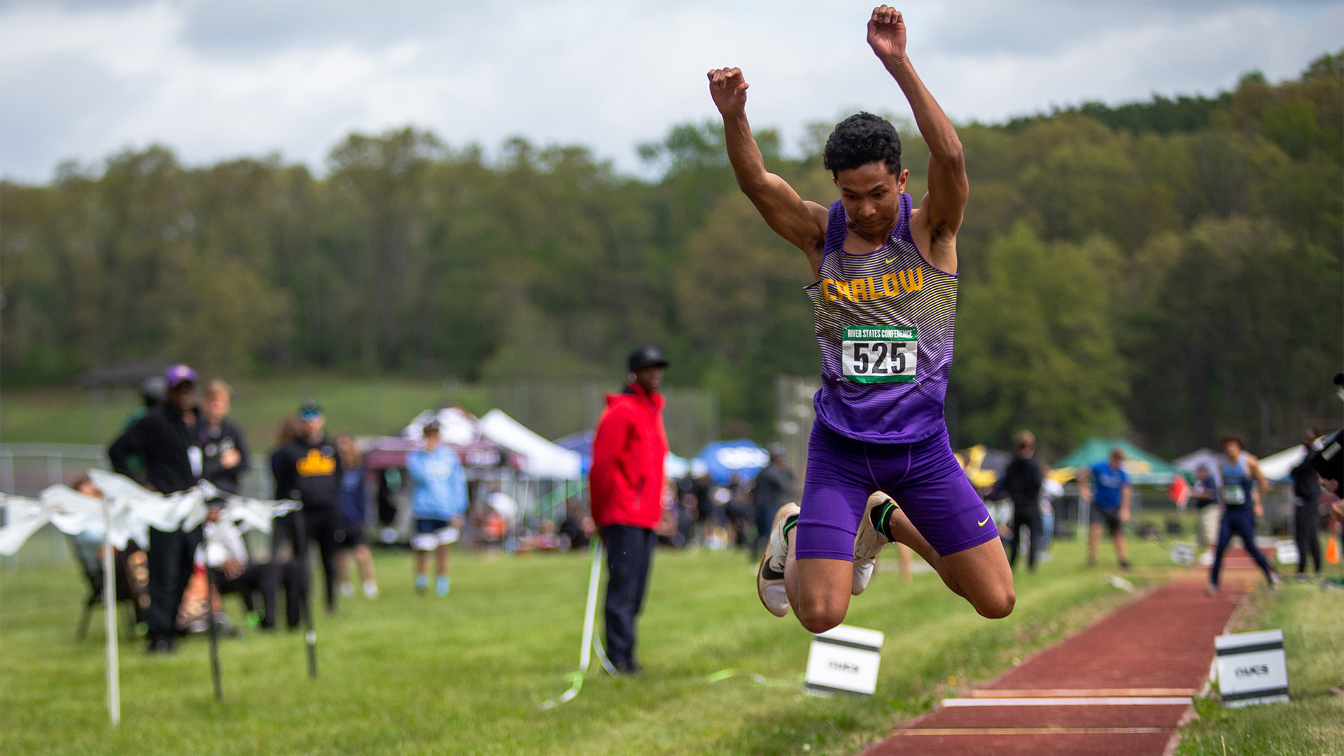 Shajit Pokwal took third in long jump. Archived photo by William Conley.