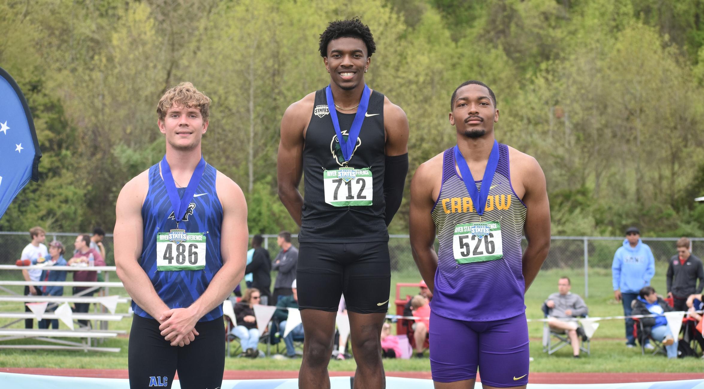 On the right: Tyhir Royster in second place on the podium. Photo courtesy of RSC Sports Information.