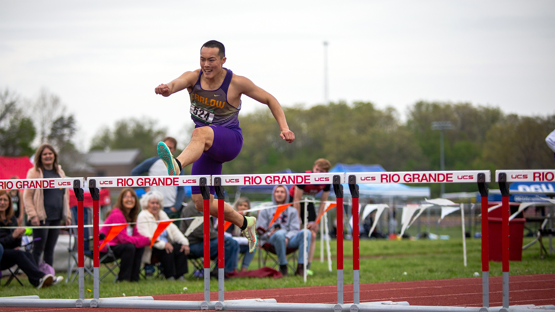 Bryan Pan broke his own school record in the 110-meter hurdles. Archived photo by William Conley.