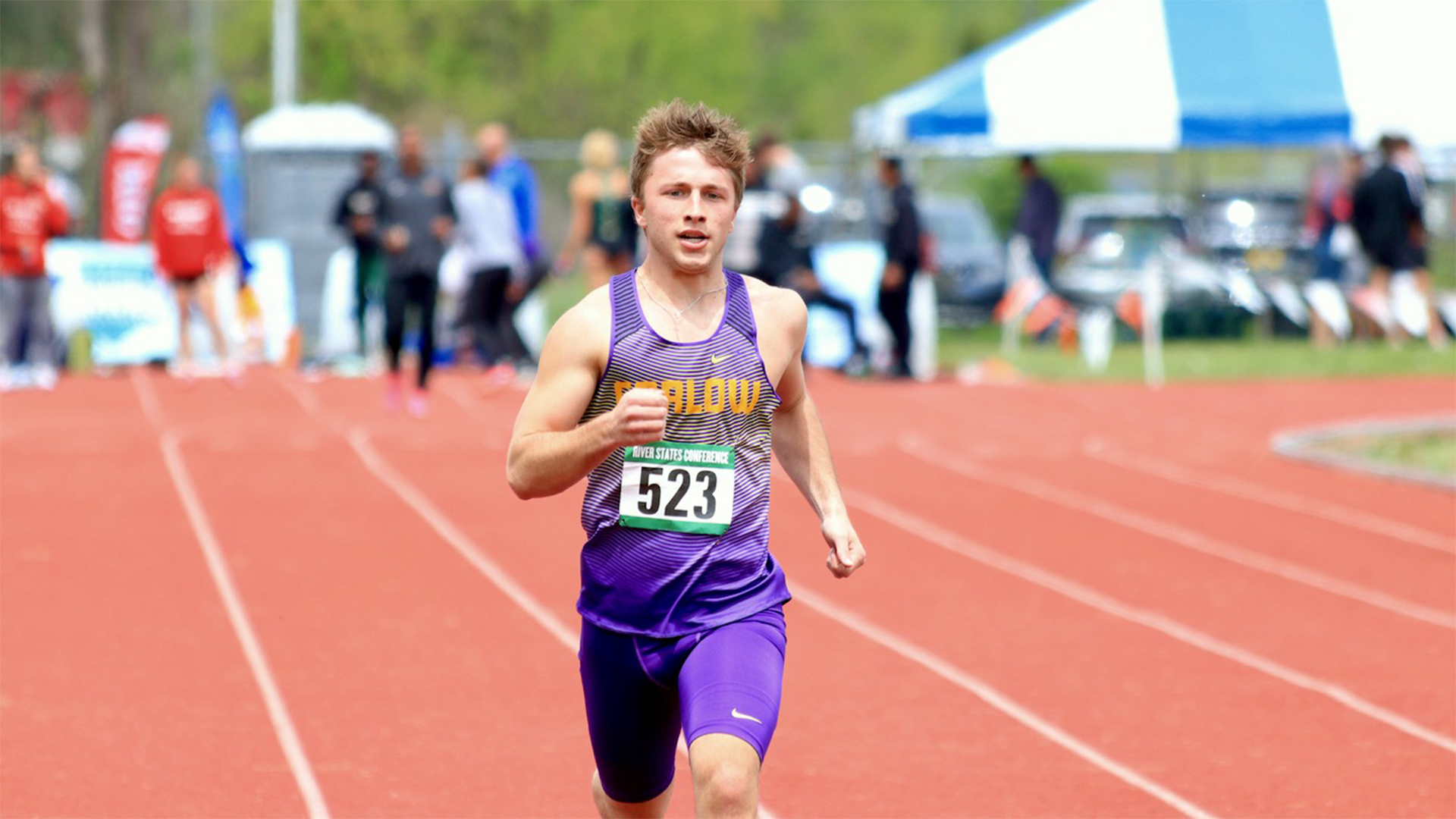 Jeb Jordan competed in the 100 and 200 on the day. Archived photo by Justyce Stout.
