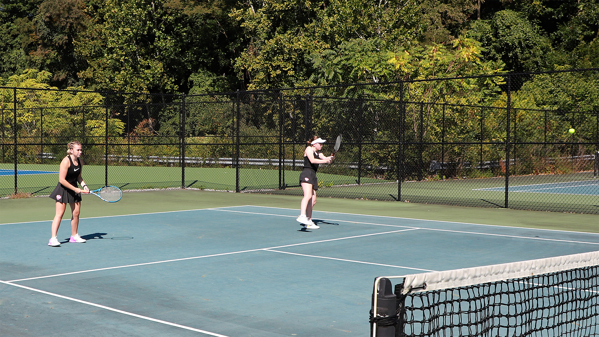 Julia Piatt and Caitlin McCarthy won the No. 1 doubles match. Archived photo by Robert Cifone.