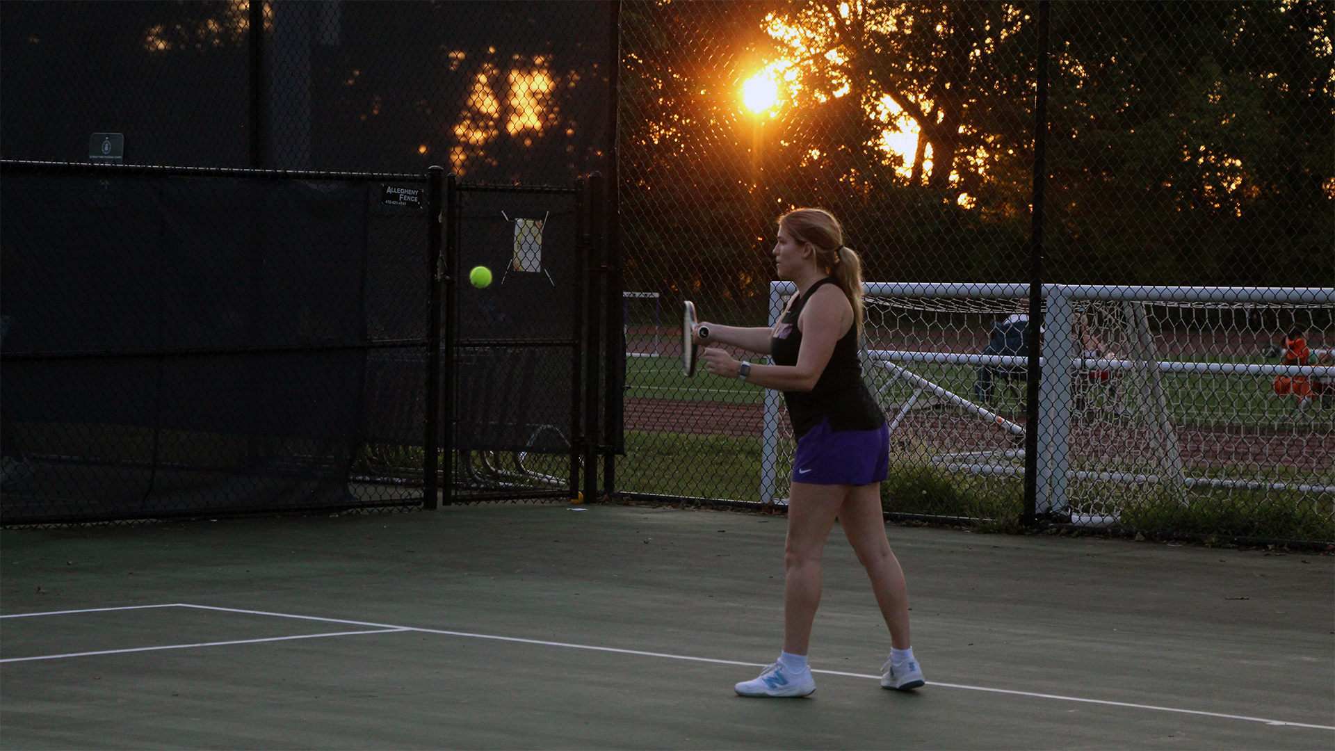 Reagan Redford won her first singles match of the season. Photo by Karina Graziani.