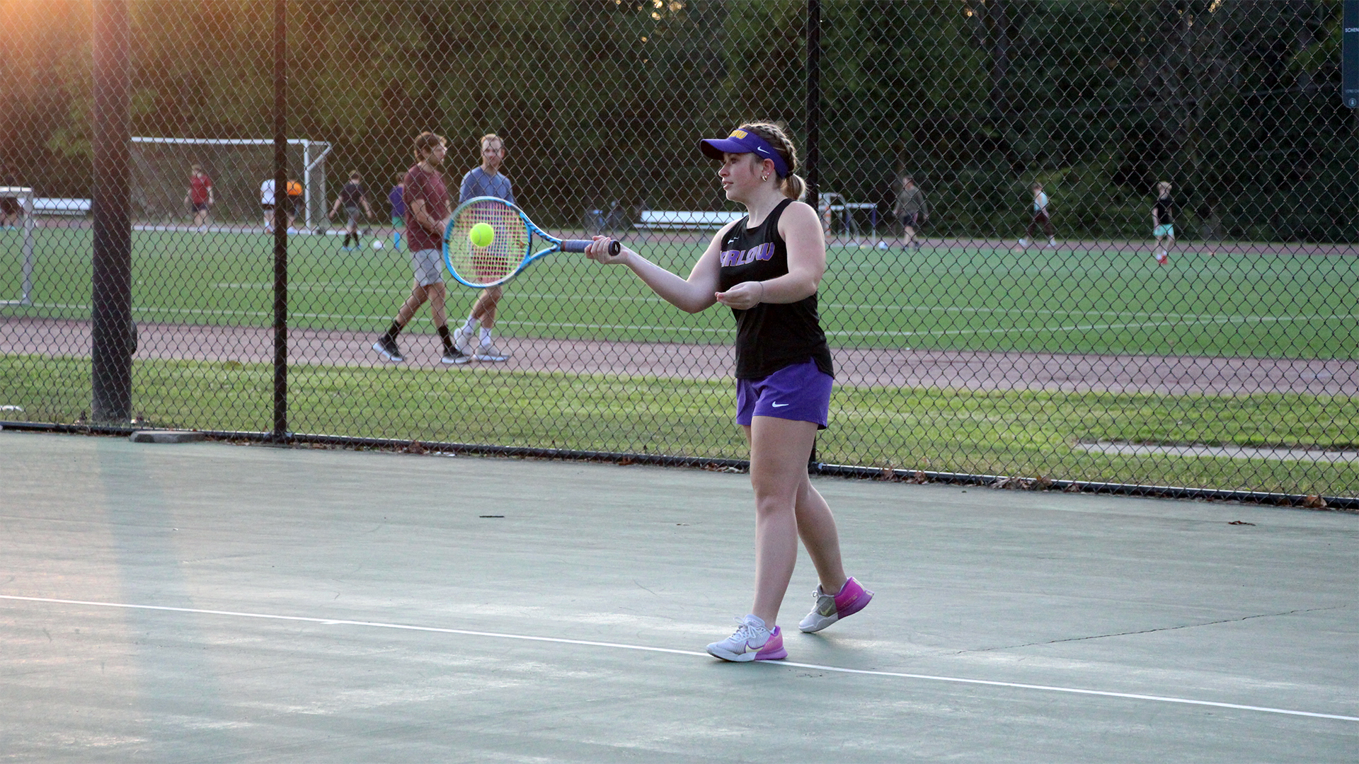 Julia Piatt won doubles and singles against Saint Vincent. Photo by Karina Graziani.