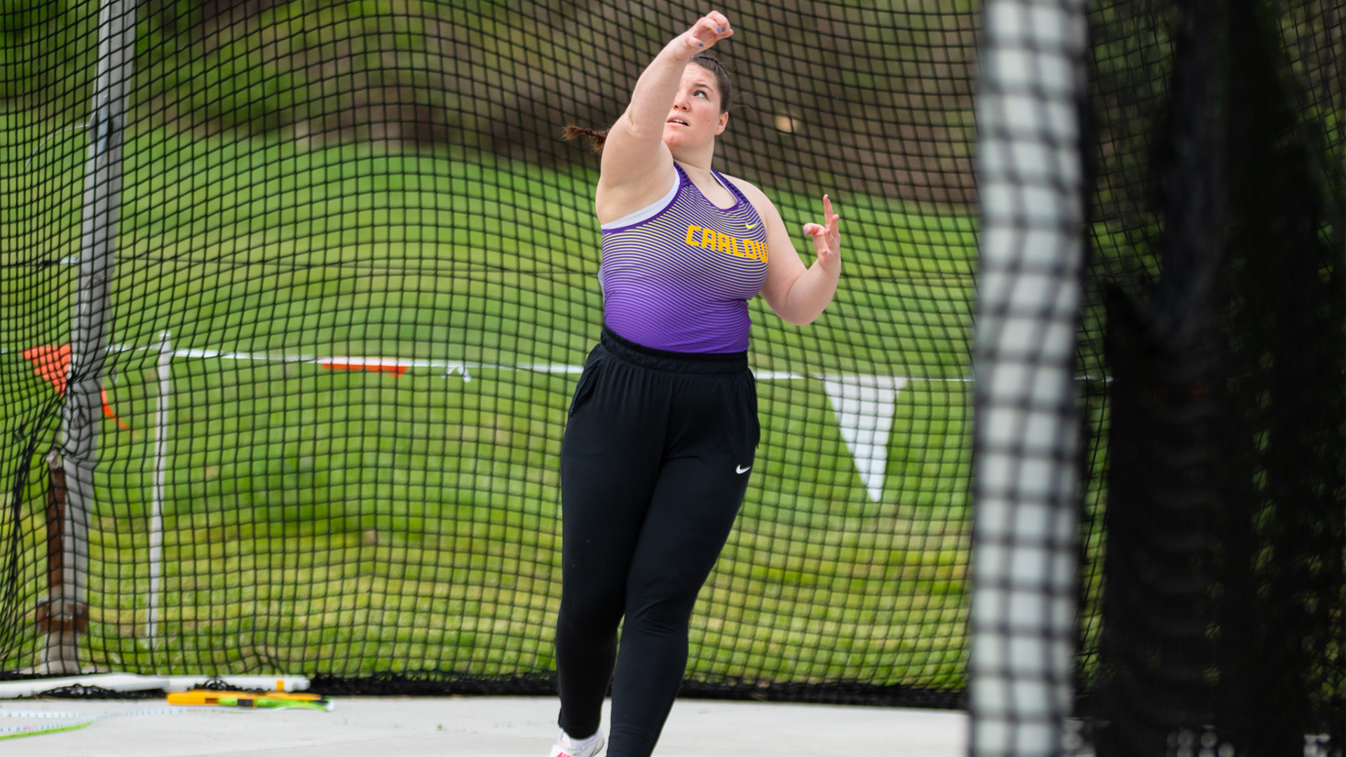 Emma Sovich threw a personal best in shot put. Archived photo by Justyce Stout.