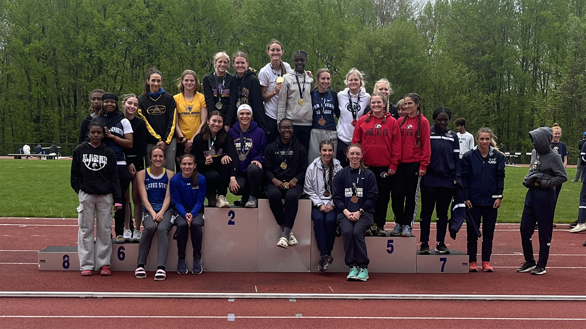 The 4x100 relay team placed second at the championship. Photo courtesy of Penn State Behrend Sports Information.
